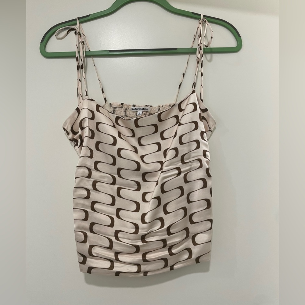 Reformation Lucrezia Silk Top